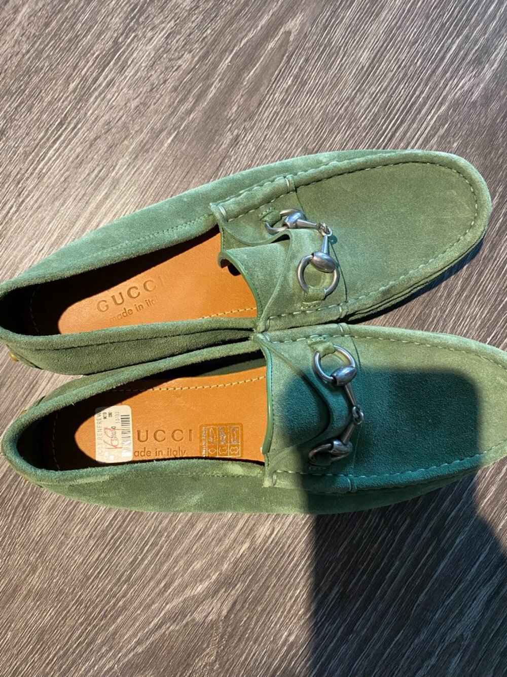 Gucci Green Suede Horsebit Driving Loafer Size 6.5 Brand New - Picture 4 of 9